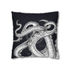 Octopus Kraken Tentacles Black Ink Art Spun Polyester Square Pillow Case Home Decor