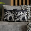 Octopus Kraken Tentacles Black Ink Art Spun Polyester Square Pillow Case Home Decor