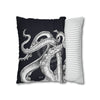 Octopus Kraken Tentacles Black Ink Art Spun Polyester Square Pillow Case Home Decor