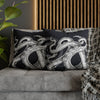Octopus Kraken Tentacles Black Ink Art Spun Polyester Square Pillow Case Home Decor
