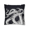 Octopus Kraken Tentacles Black Ink Art Spun Polyester Square Pillow Case Home Decor