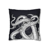 Octopus Kraken Tentacles Black Ink Art Spun Polyester Square Pillow Case Home Decor