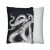 Octopus Kraken Tentacles Black Ink Art Spun Polyester Square Pillow Case Home Decor