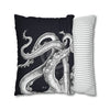 Octopus Kraken Tentacles Black Ink Art Spun Polyester Square Pillow Case Home Decor