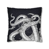 Octopus Kraken Tentacles Black Ink Art Spun Polyester Square Pillow Case Home Decor