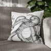 Octopus Kraken Tentacles Black White Ink Art Spun Polyester Square Pillow Case 18 × Home Decor