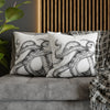 Octopus Kraken Tentacles Black White Ink Art Spun Polyester Square Pillow Case Home Decor