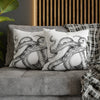 Octopus Kraken Tentacles Black White Ink Art Spun Polyester Square Pillow Case Home Decor