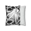 Octopus Kraken Tentacles Black White Ink Art Spun Polyester Square Pillow Case Home Decor