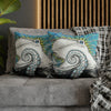 Octopus Kraken Tentacles Blue Ink Art Spun Polyester Square Pillow Case Home Decor