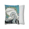Octopus Kraken Tentacles Blue Ink Art Spun Polyester Square Pillow Case Home Decor