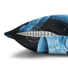 Octopus Kraken Tentacles Galaxy Star Blue Watercolor Art Spun Polyester Square Pillow Case Home