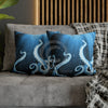 Octopus Kraken Tentacles Galaxy Star Blue Watercolor Art Spun Polyester Square Pillow Case Home