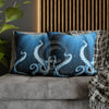 Octopus Kraken Tentacles Galaxy Star Blue Watercolor Art Spun Polyester Square Pillow Case Home