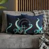 Octopus Kraken Tentacles Galaxy Star Watercolor Art Spun Polyester Square Pillow Case Home Decor