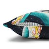Octopus Kraken Tentacles Galaxy Star Watercolor Art Spun Polyester Square Pillow Case Home Decor
