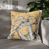 Octopus Kraken Tentacles Golden Sun Ink Art Spun Polyester Square Pillow Case 20 × Home Decor
