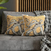 Octopus Kraken Tentacles Golden Sun Ink Art Spun Polyester Square Pillow Case Home Decor