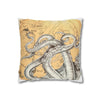 Octopus Kraken Tentacles Golden Sun Ink Art Spun Polyester Square Pillow Case Home Decor