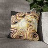 Octopus Kraken Tentacles Ink Coral Black Art Spun Polyester Square Pillow Case 14 × Home Decor