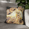 Octopus Kraken Tentacles Ink Coral Black Art Spun Polyester Square Pillow Case 16 × Home Decor