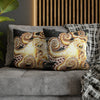 Octopus Kraken Tentacles Ink Coral Black Art Spun Polyester Square Pillow Case Home Decor