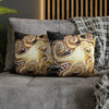 Octopus Kraken Tentacles Ink Coral Black Art Spun Polyester Square Pillow Case Home Decor