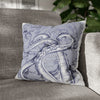 Octopus Kraken Tentacles Purple Ink Art Spun Polyester Square Pillow Case 16 × Home Decor