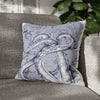 Octopus Kraken Tentacles Purple Ink Art Spun Polyester Square Pillow Case 18 × Home Decor
