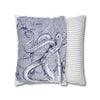 Octopus Kraken Tentacles Purple Ink Art Spun Polyester Square Pillow Case Home Decor