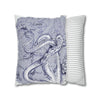 Octopus Kraken Tentacles Purple Ink Art Spun Polyester Square Pillow Case Home Decor