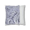 Octopus Kraken Tentacles Purple Ink Art Spun Polyester Square Pillow Case Home Decor