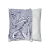 Octopus Kraken Tentacles Purple Ink Art Spun Polyester Square Pillow Case Home Decor