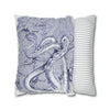 Octopus Kraken Tentacles Purple Ink Art Spun Polyester Square Pillow Case Home Decor