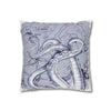 Octopus Kraken Tentacles Purple Ink Art Spun Polyester Square Pillow Case Home Decor