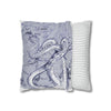 Octopus Kraken Tentacles Purple Ink Art Spun Polyester Square Pillow Case Home Decor