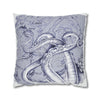 Octopus Kraken Tentacles Purple Ink Art Spun Polyester Square Pillow Case Home Decor