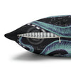 Octopus Kraken Tentacles Teal Black Map Ink Art Spun Polyester Square Pillow Case Home Decor