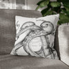 Octopus Kraken Tentacles White Ink Art Spun Polyester Square Pillow Case 18 × Home Decor