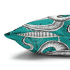 Octopus Kraken Tentacles White Teal Map Ink Art Spun Polyester Square Pillow Case Home Decor