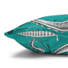 Octopus Kraken Tentacles White Teal Map Ink Art Spun Polyester Square Pillow Case Home Decor