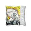Octopus Kraken Yellow Ink Art Spun Polyester Square Pillow Case Home Decor
