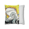 Octopus Kraken Yellow Ink Art Spun Polyester Square Pillow Case Home Decor