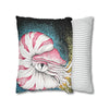 Octopus Nautilus Blue Yellow Stippling Black Ink Art Spun Polyester Square Pillow Case Home Decor