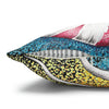 Octopus Nautilus Blue Yellow Stippling Black Ink Art Spun Polyester Square Pillow Case Home Decor