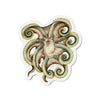 Octopus Olive Green Cute Watercolor Art Die-Cut Magnets 4 X / 1 Pc Home Decor