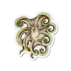 Octopus Olive Green Cute Watercolor Art Die-Cut Magnets 6 × / 1 Pc Home Decor