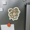 Octopus Olive Green Cute Watercolor Art Die-Cut Magnets Home Decor