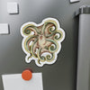 Octopus Olive Green Cute Watercolor Art Die-Cut Magnets Home Decor