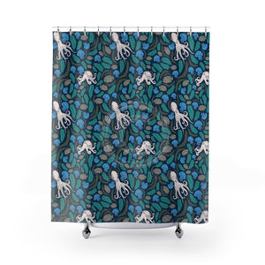 Octopus Pattern Shower Curtain 71X74 Home Decor
